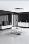 Hanah Home Luxe Consola Blanco y Oro